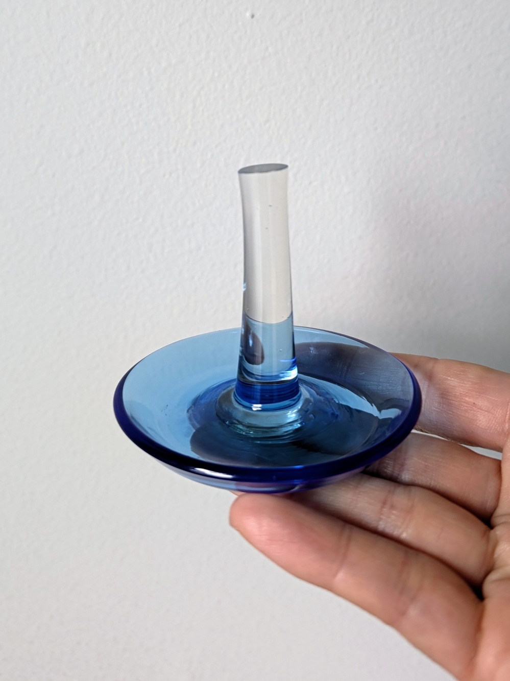 Cobalt Blue Glass Ring Holder & Jewelry Dish | Vintage | Vanity Decor